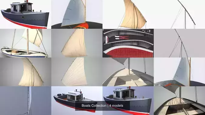 Boats Collection fishing boat 