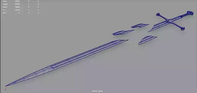 Narsil The Lord of the Rings Free 3D model