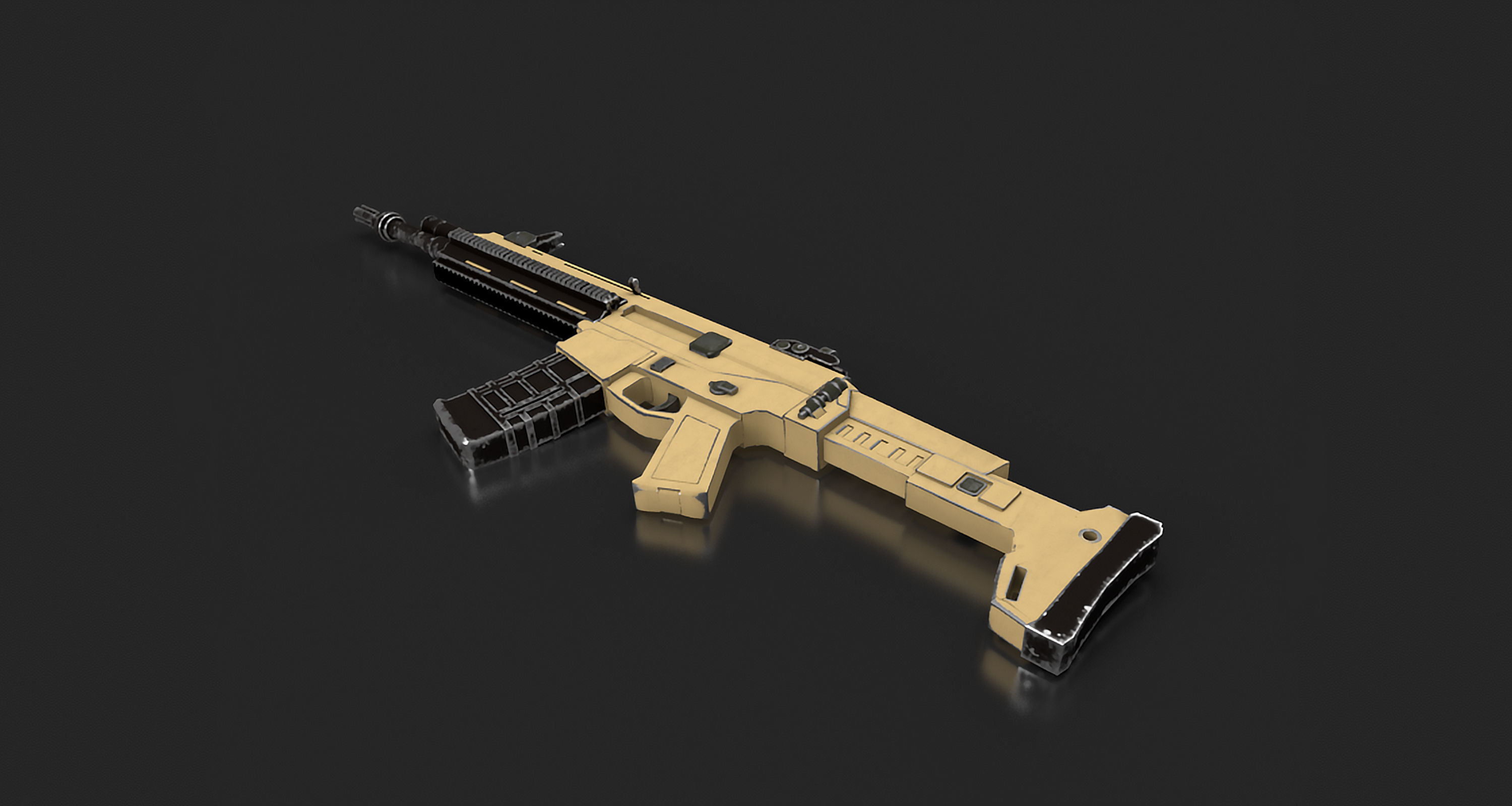 Remington ACR Gun Low-poly 3D model_9