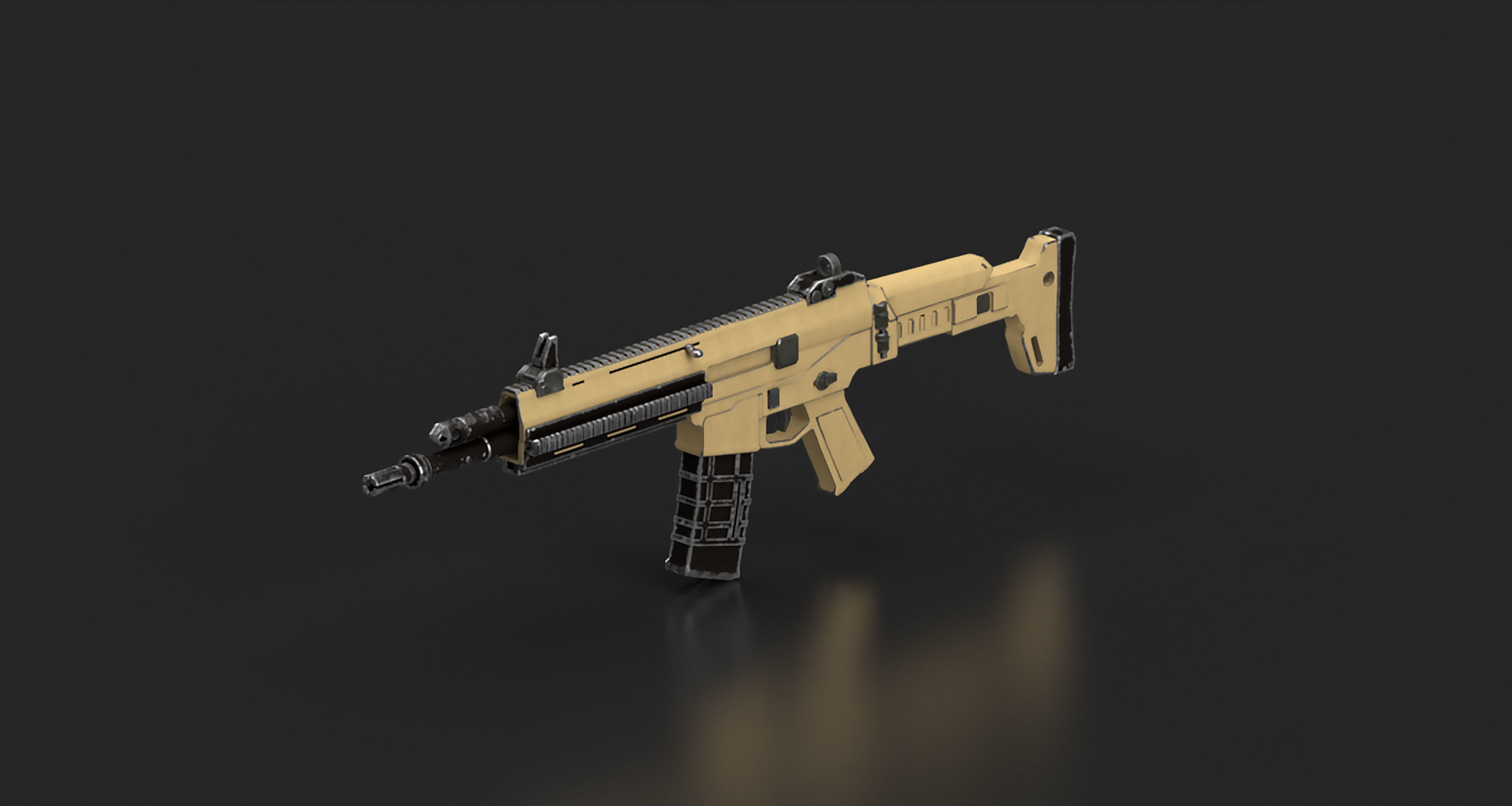 Remington ACR Gun Low-poly 3D model_3