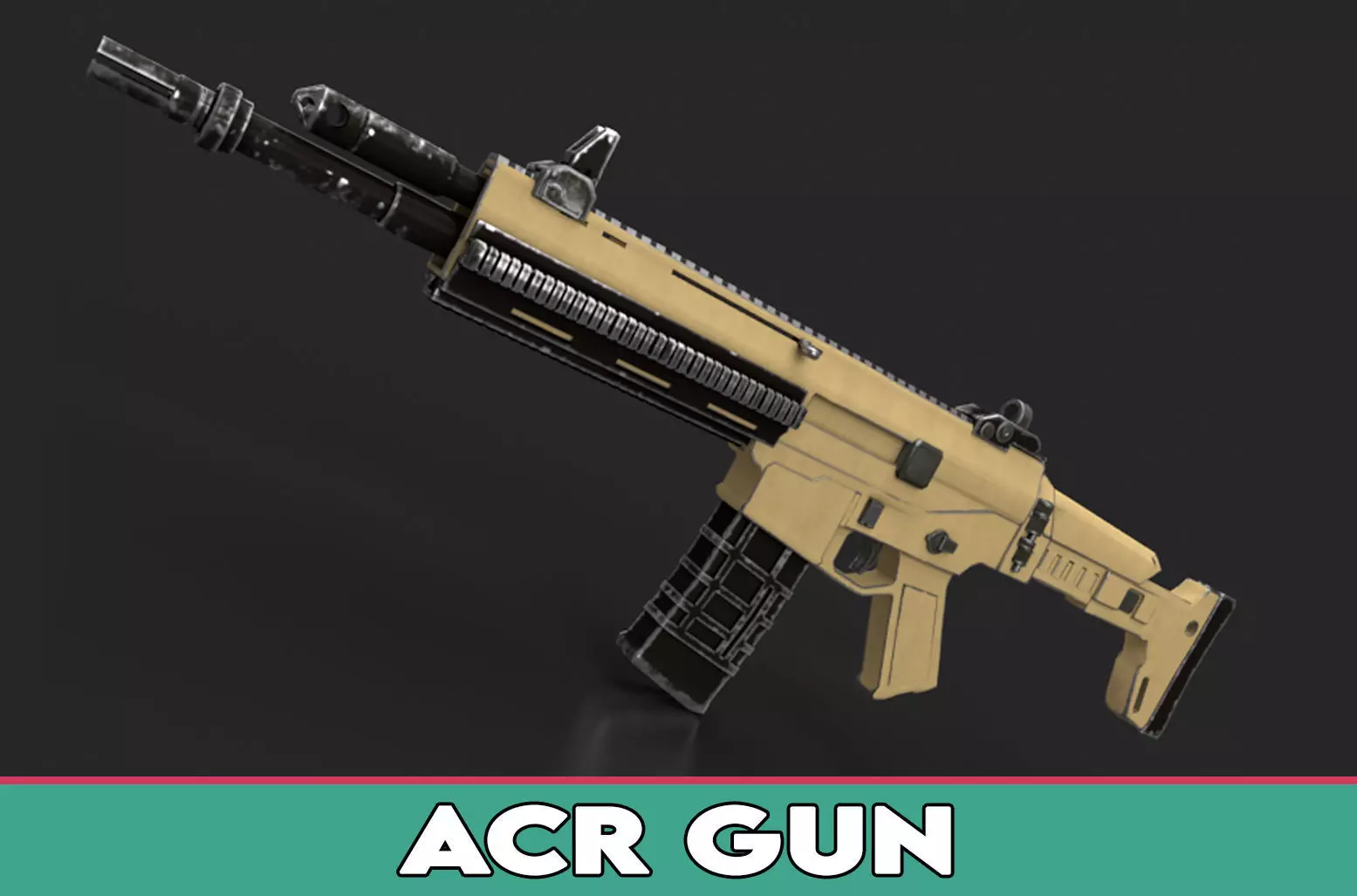 Remington ACR Gun Low-poly 3D model_0