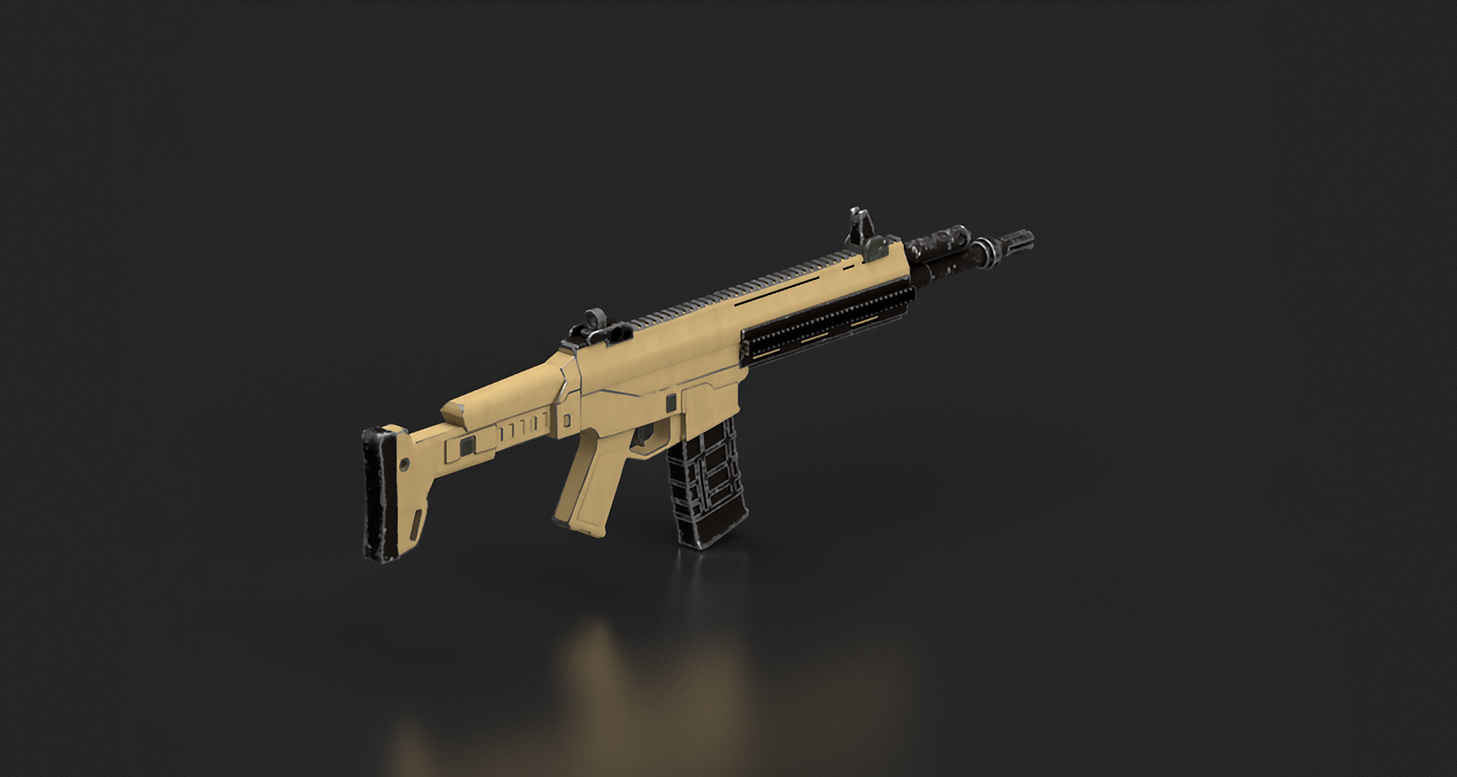 Remington ACR Gun Low-poly 3D model_4