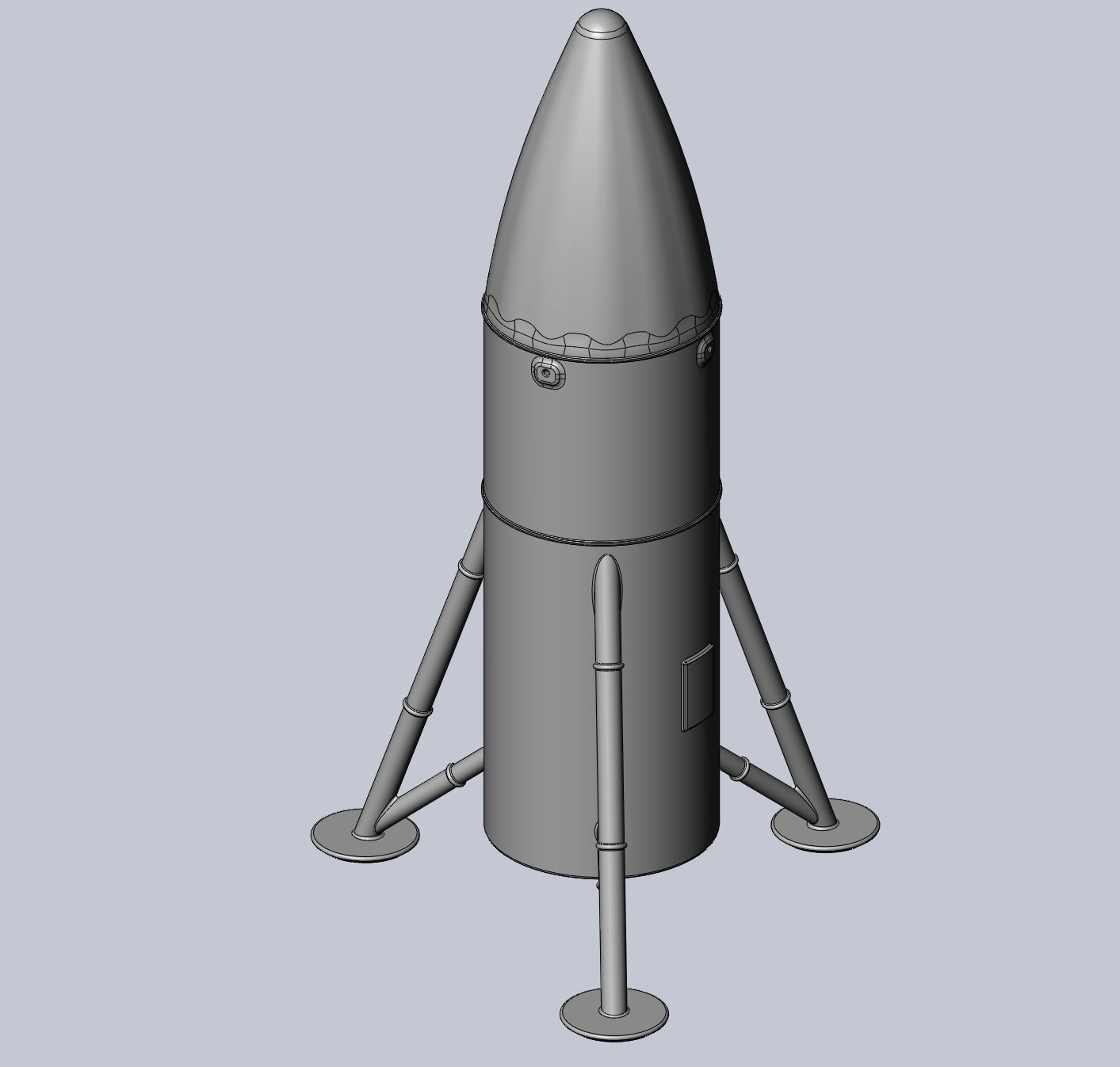 Space-X Steel Starship BFS 2019 Testhopper Speculative Miniature 3D print model_25