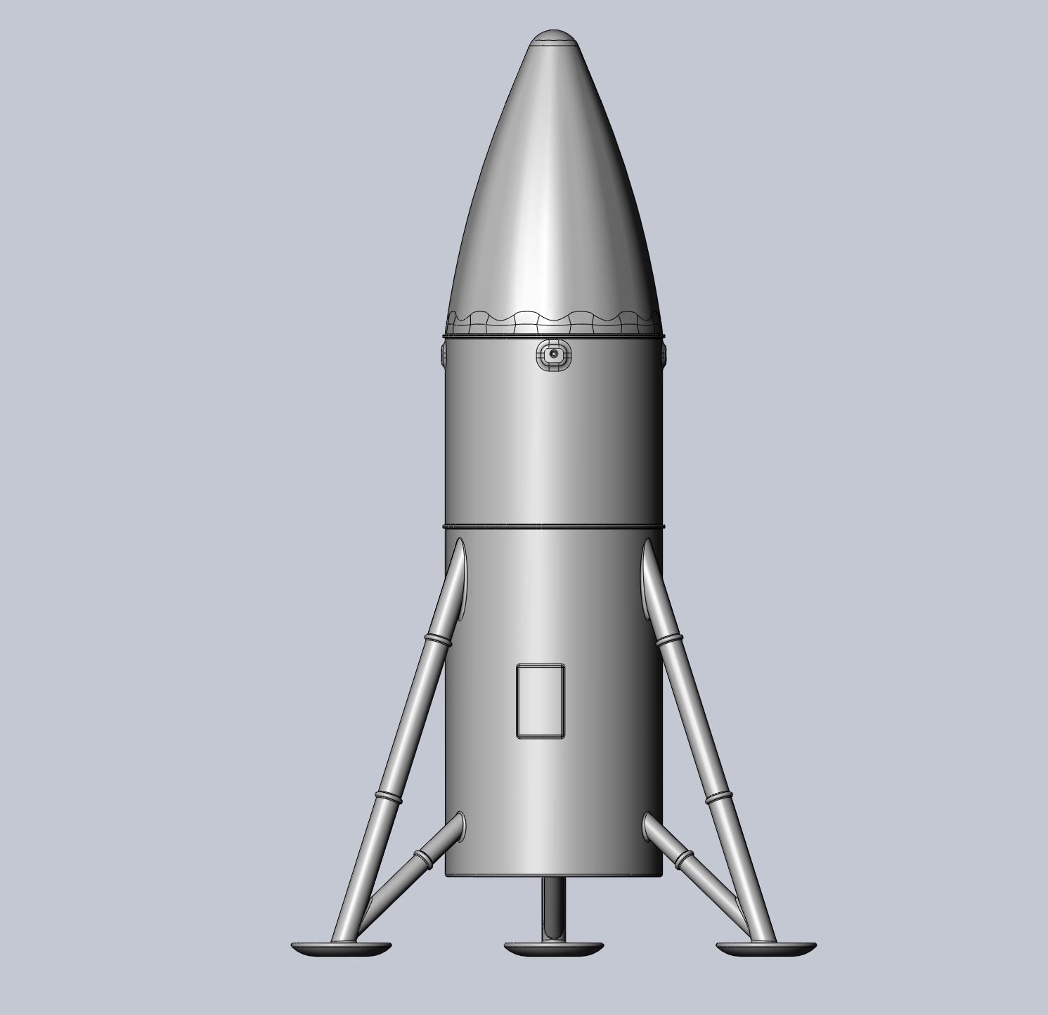 Space-X Steel Starship BFS 2019 Testhopper Speculative Miniature 3D print model_28