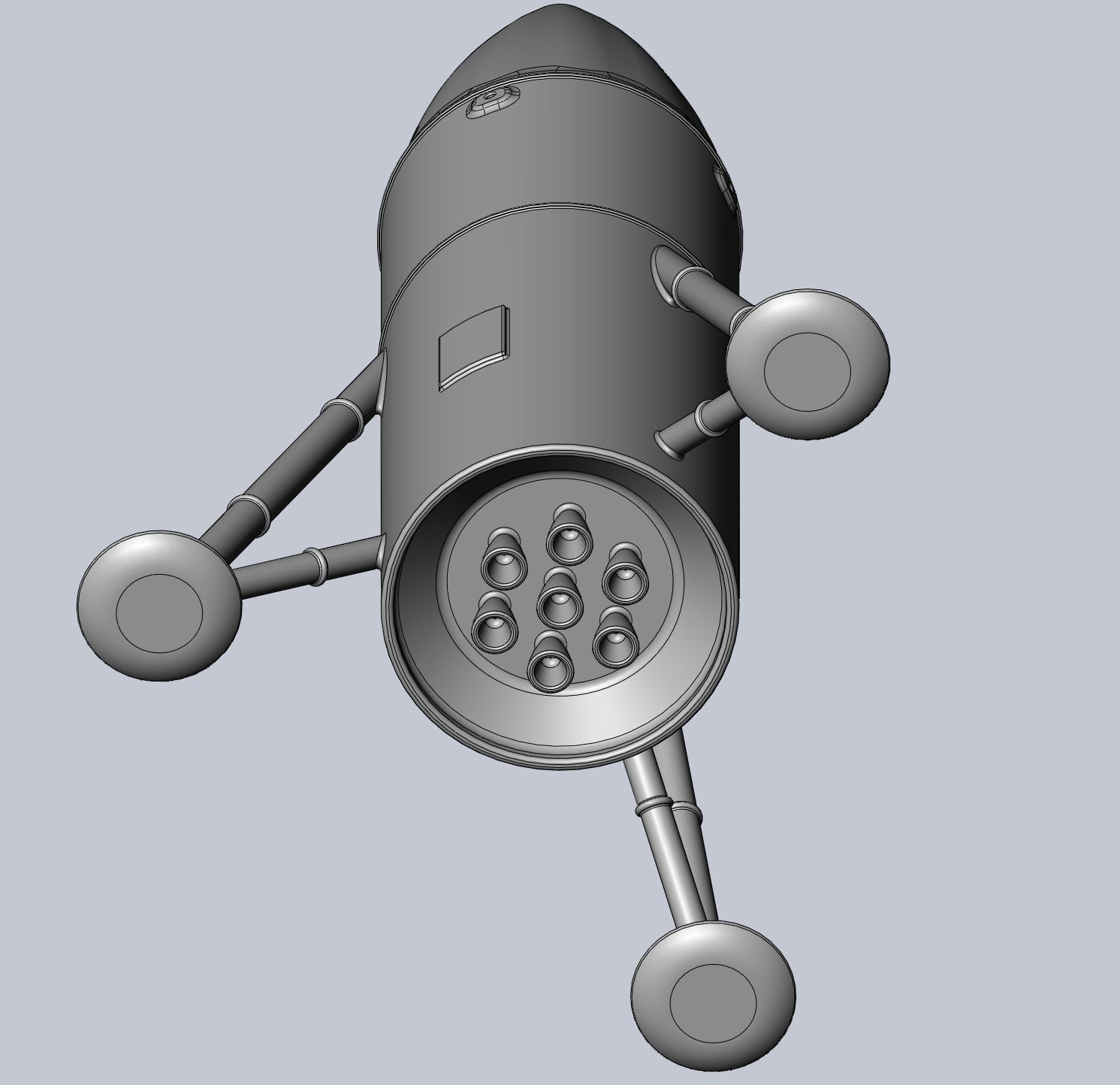 Space-X Steel Starship BFS 2019 Testhopper Speculative Miniature 3D print model_27