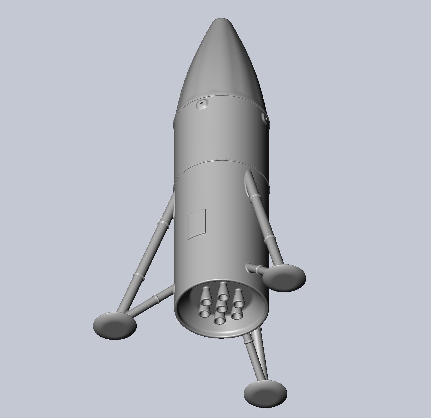 Space-X Steel Starship BFS 2019 Testhopper Speculative Miniature 3D print model_1