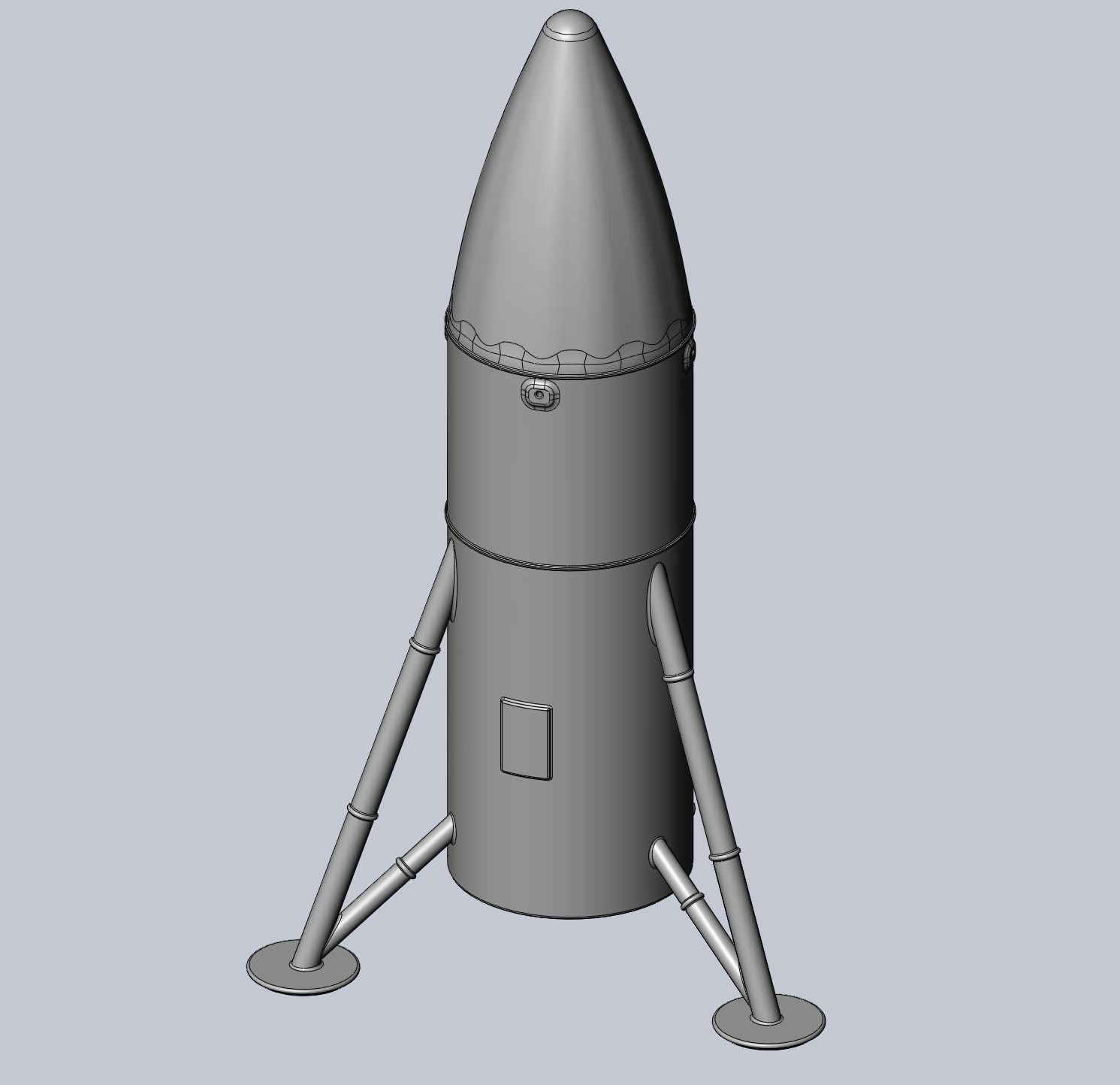 Space-X Steel Starship BFS 2019 Testhopper Speculative Miniature 3D print model_3
