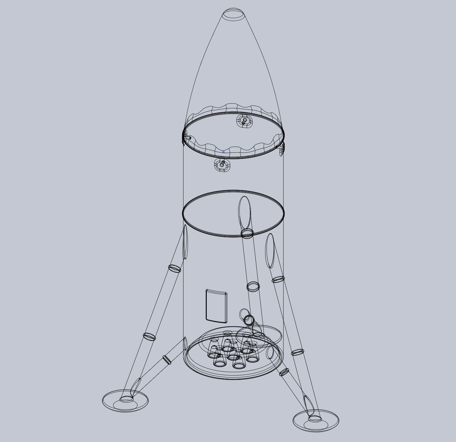 Space-X Steel Starship BFS 2019 Testhopper Speculative Miniature 3D print model_13