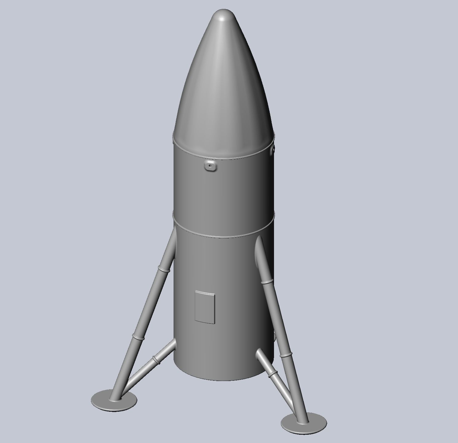 Space-X Steel Starship BFS 2019 Testhopper Speculative Miniature 3D print model_23