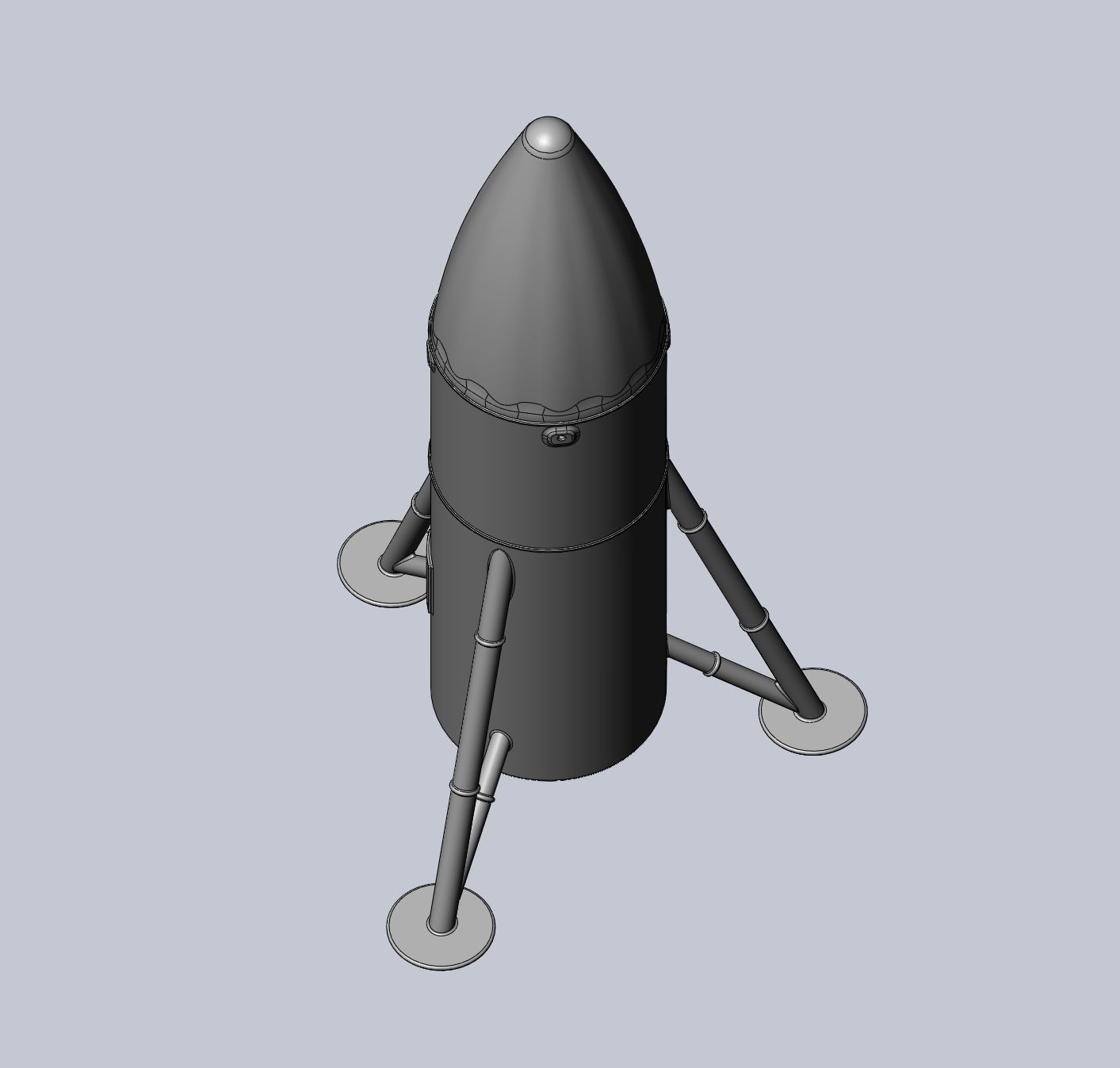 Space-X Steel Starship BFS 2019 Testhopper Speculative Miniature 3D print model_26