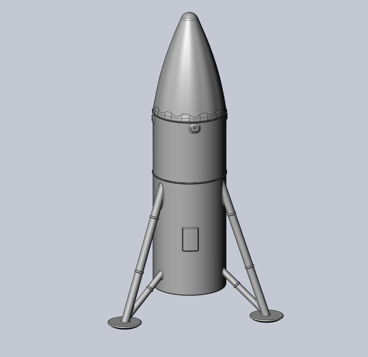 Space-X Steel Starship BFS 2019 Testhopper Speculative Miniature 3D print model_5