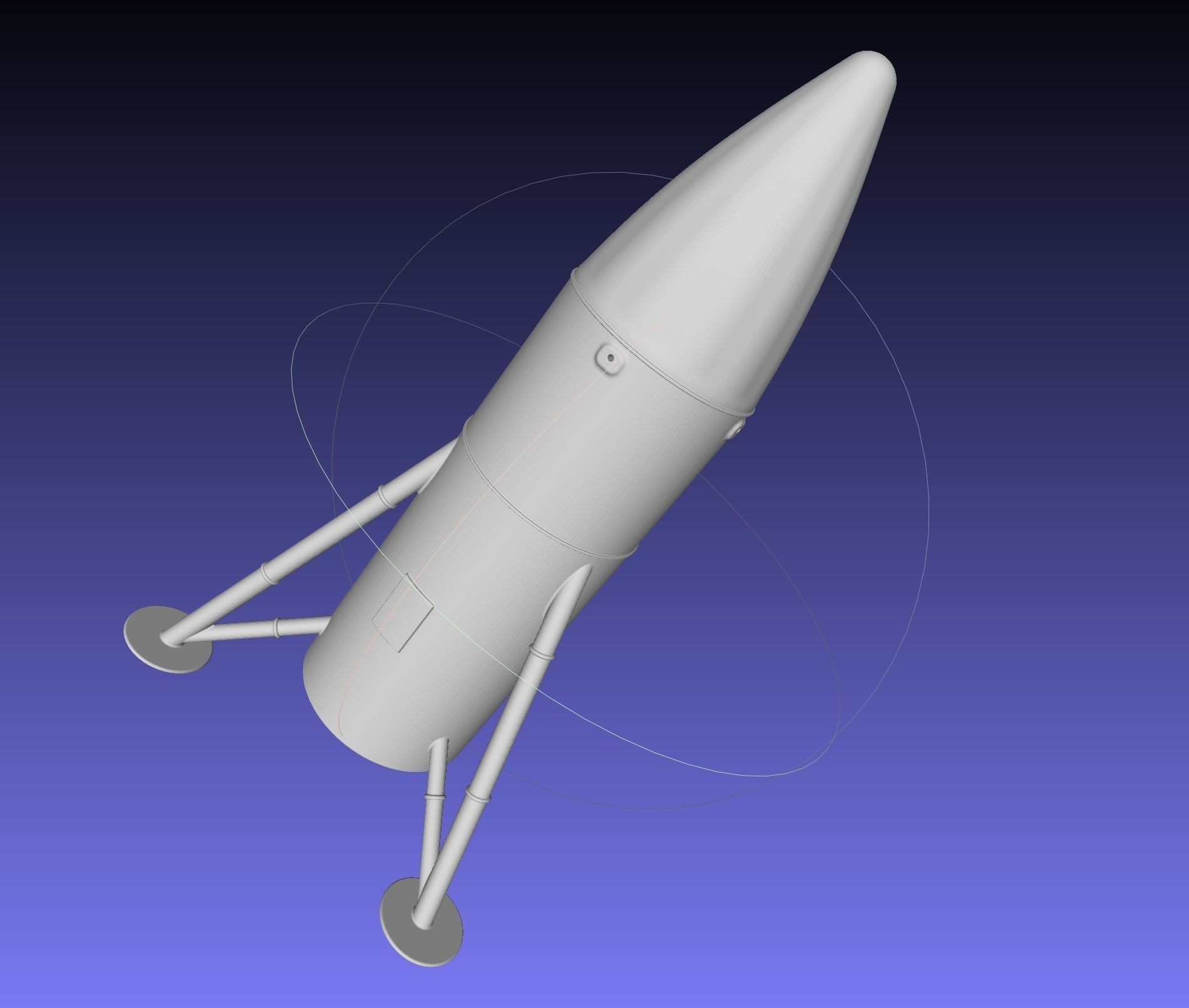 Space-X Steel Starship BFS 2019 Testhopper Speculative Miniature 3D print model_22