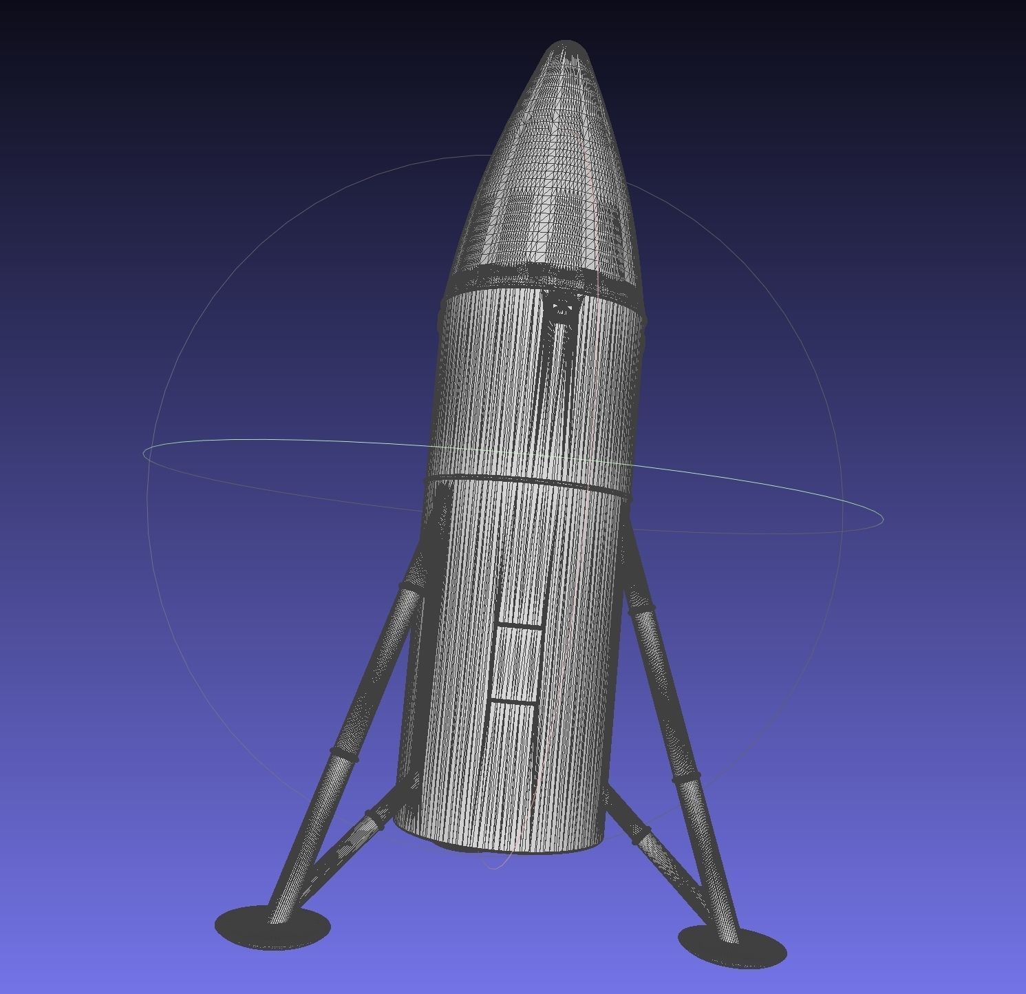 Space-X Steel Starship BFS 2019 Testhopper Speculative Miniature 3D print model_18