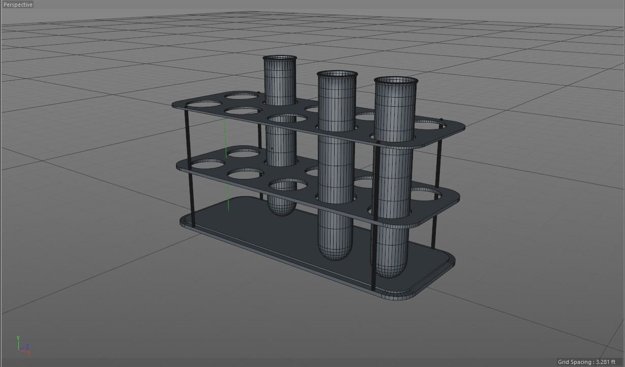 Test Tube And Stand 3D Model Low-poly 3D model_11