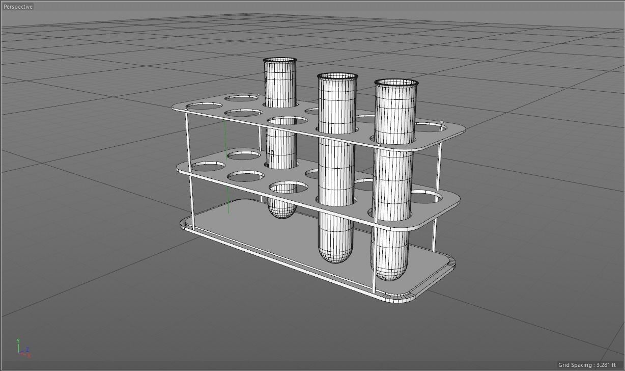 Test Tube And Stand 3D Model Low-poly 3D model_12