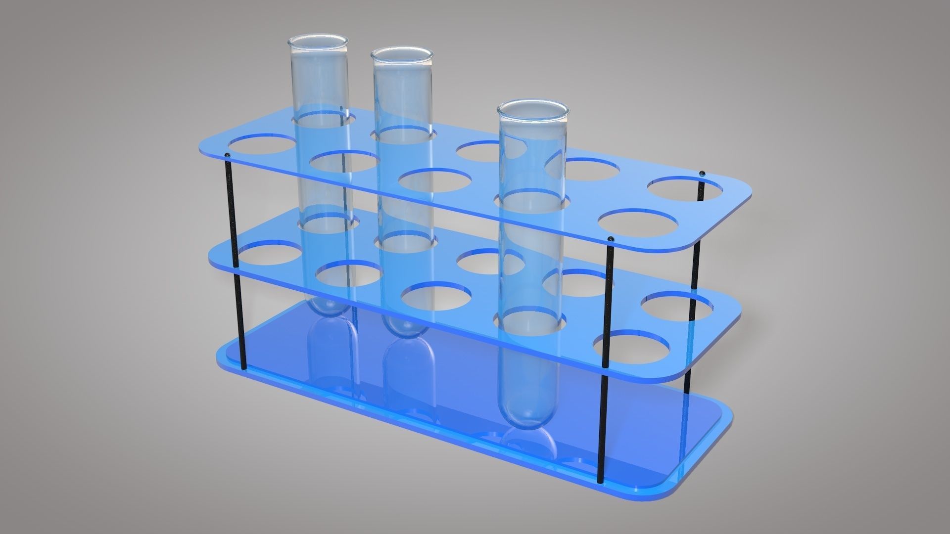 Test Tube And Stand 3D Model Low-poly 3D model_7