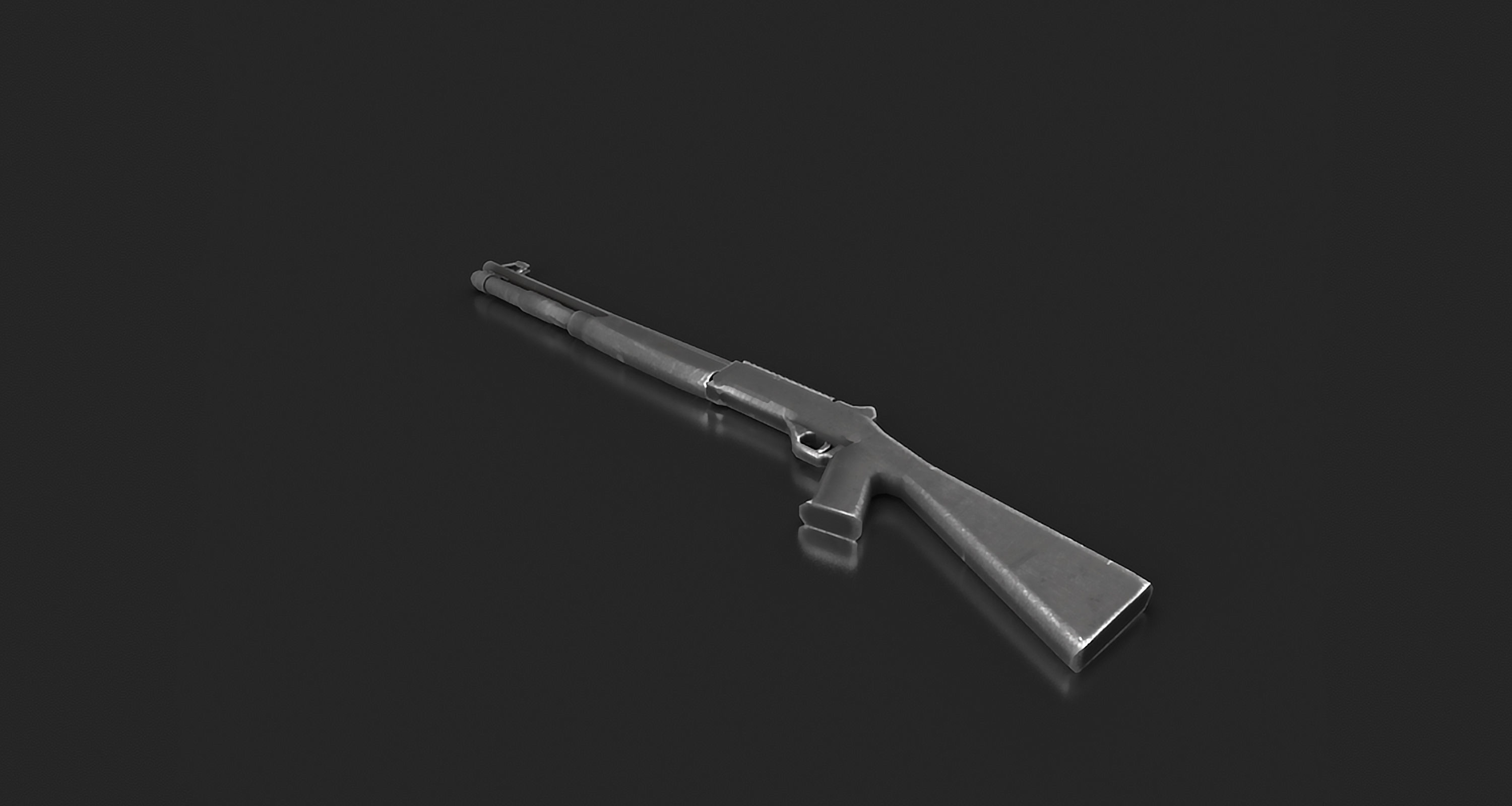 Auto Shotgun Low-poly 3D model_9