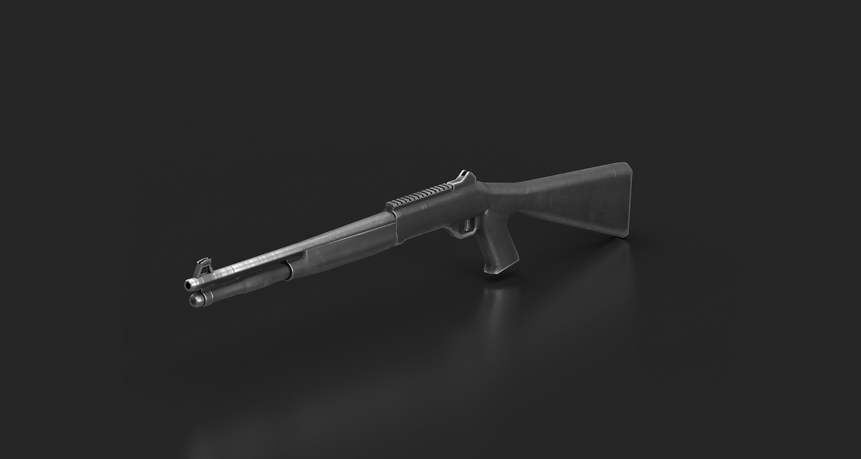 Auto Shotgun Low-poly 3D model_3