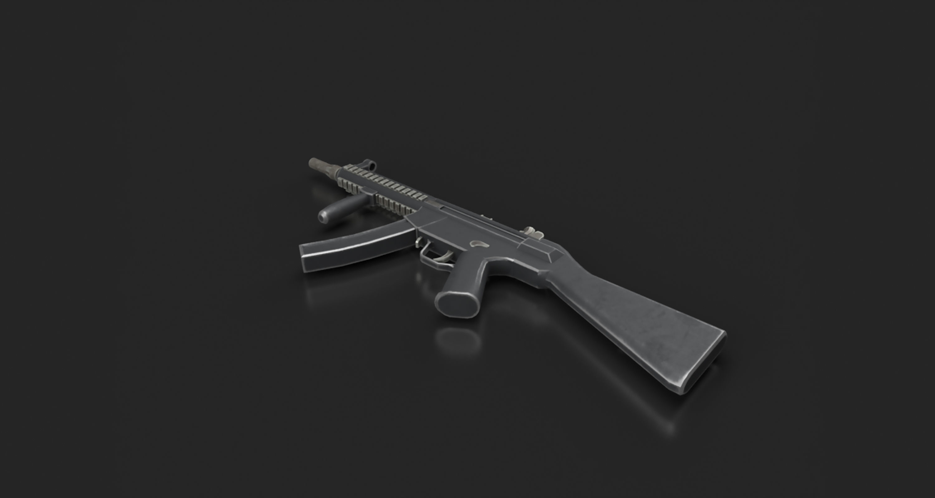 MP5 Gun Low-poly 3D model_9