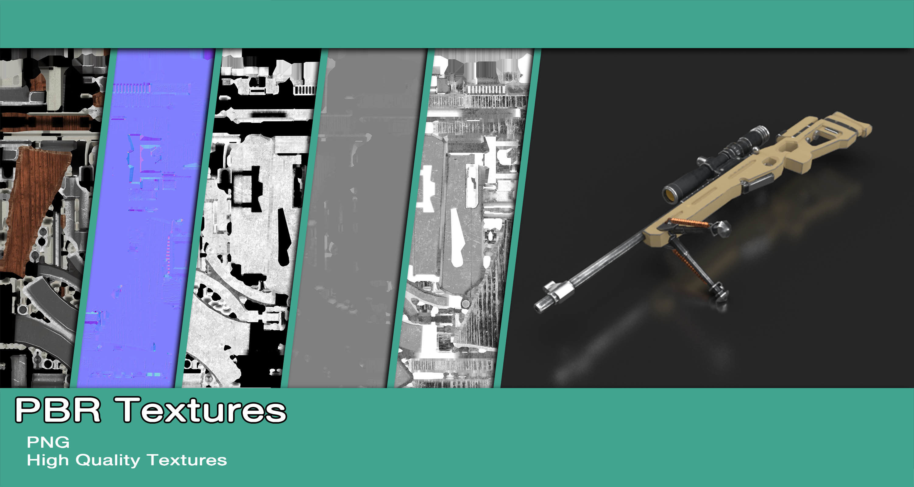 SV-98 Gun Low-poly 3D model_10