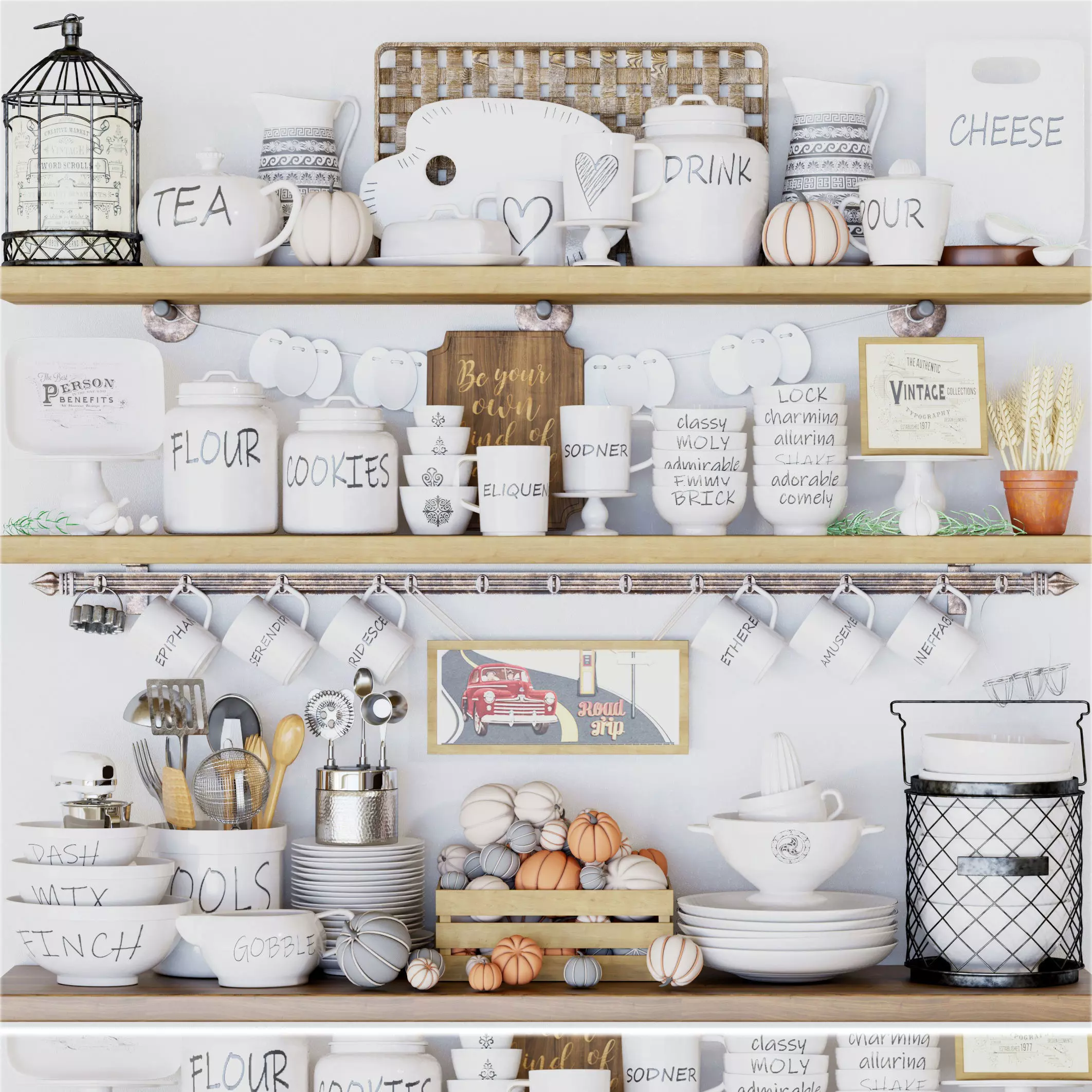 Kitchen utensil collection 3D model_0