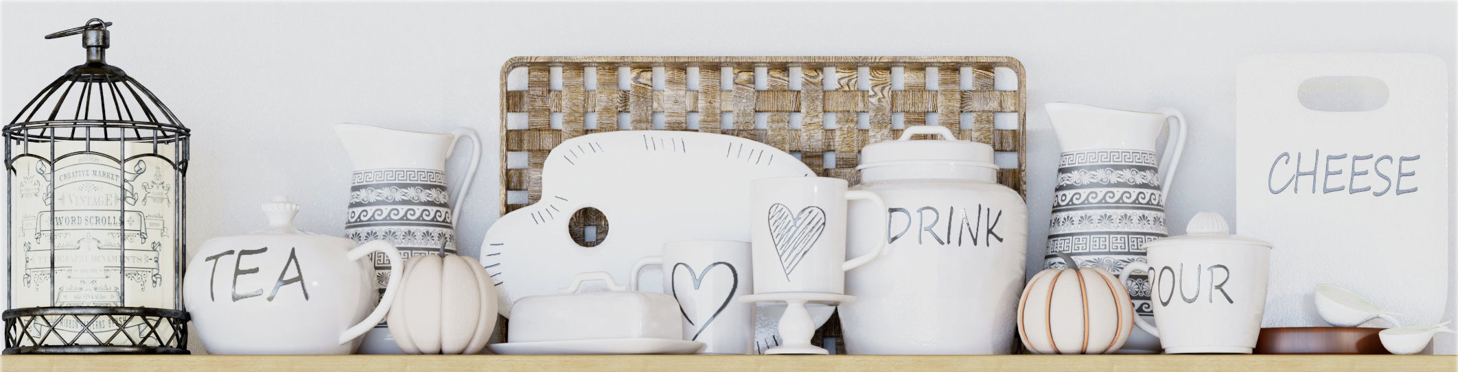 Kitchen utensil collection 3D model_2