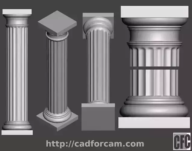 Doric Column - 3d model for CNC - DoricColumnCFC01 3D print model