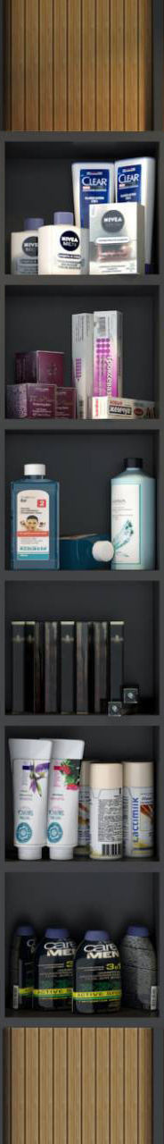 Showcase with cosmetics 2 3D model_3