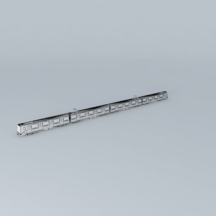 Shanghai Metro Line6 AC 04 Train ALSTOM SH Company Free 3D model_3