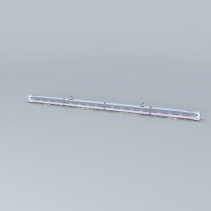 Shanghai Metro Line6 AC 04 Train ALSTOM SH Company Free 3D model_1