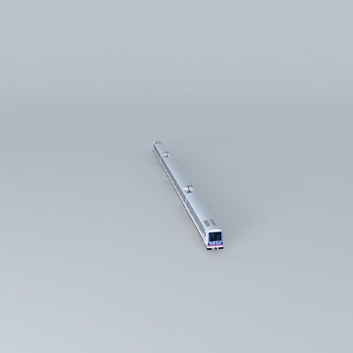 Shanghai Metro Line6 AC 04 Train ALSTOM SH Company Free 3D model_2