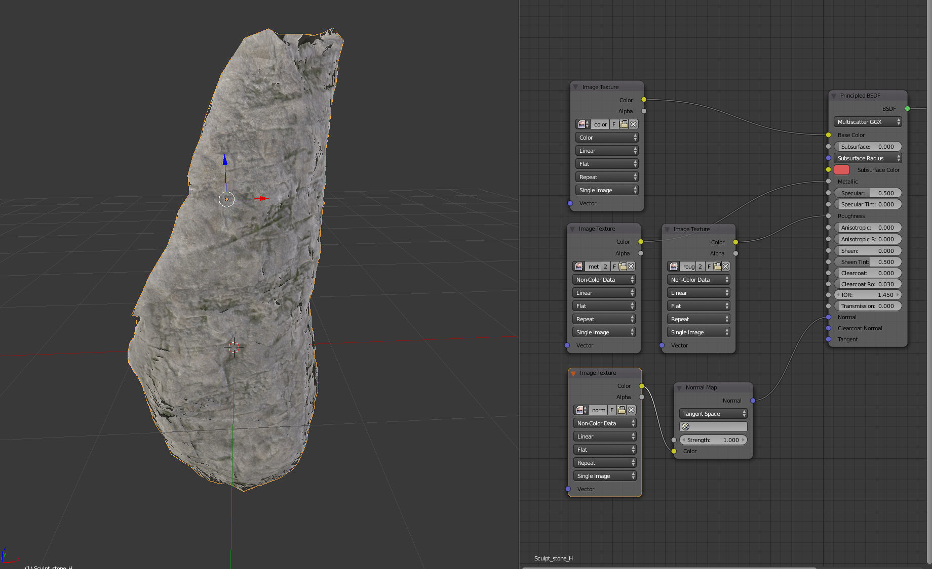 Sculpt stone H 3D model_1