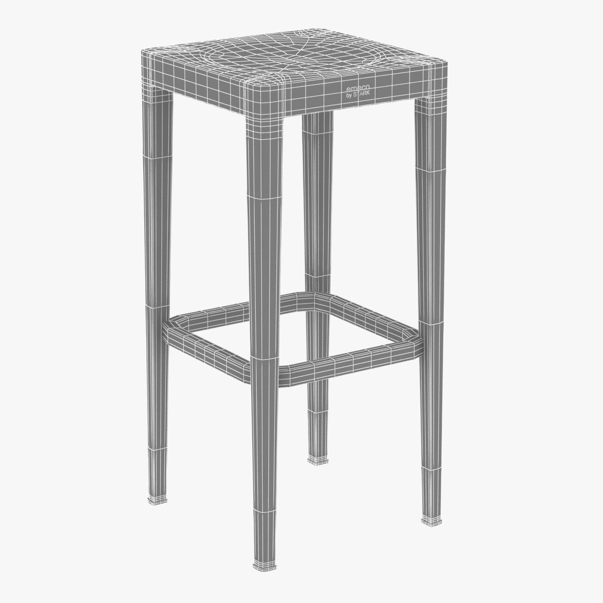 dwr Emeco Barstool 3D model_7