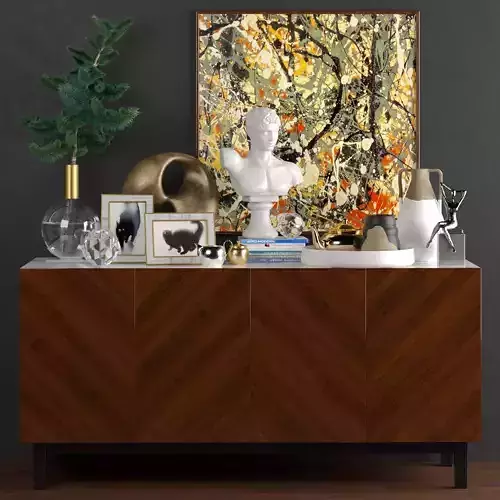 Dresser with decor