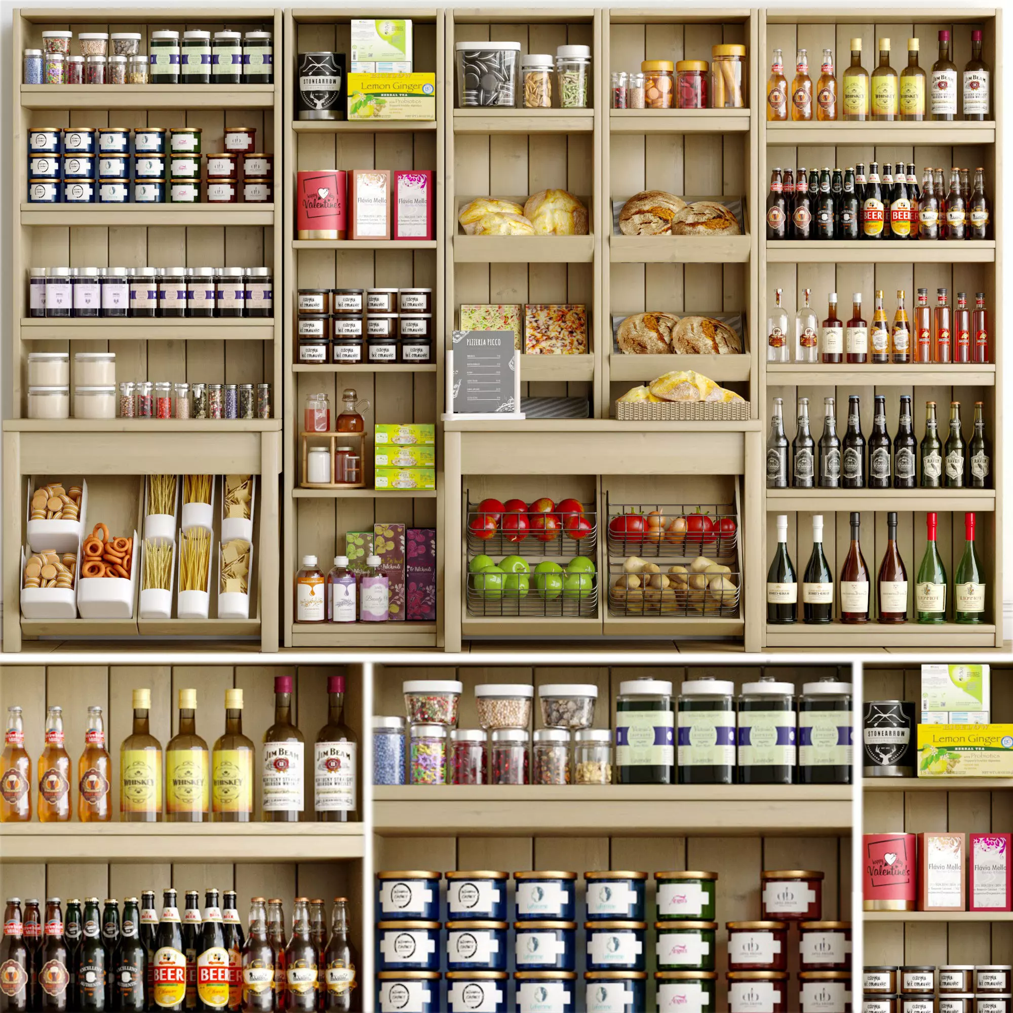 Preservation kitchen shelf 3D model