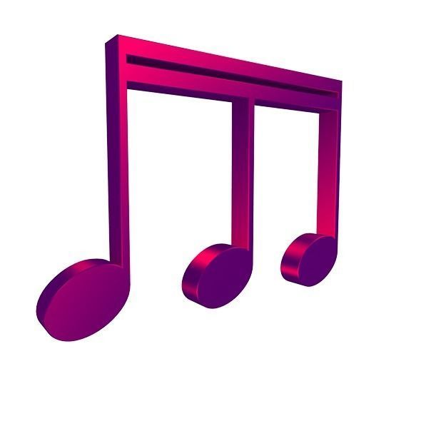 3D Musical Notes Symbols 55 pcs Low-poly 3D model_6