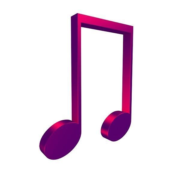 3D Musical Notes Symbols 55 pcs Low-poly 3D model_13