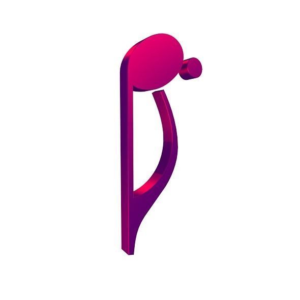 3D Musical Notes Symbols 55 pcs Low-poly 3D model_32