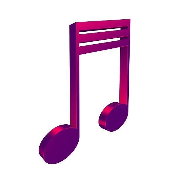 3D Musical Notes Symbols 55 pcs Low-poly 3D model_11