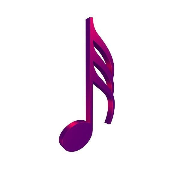 3D Musical Notes Symbols 55 pcs Low-poly 3D model_26
