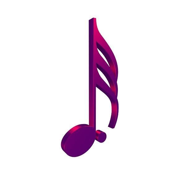 3D Musical Notes Symbols 55 pcs Low-poly 3D model_27