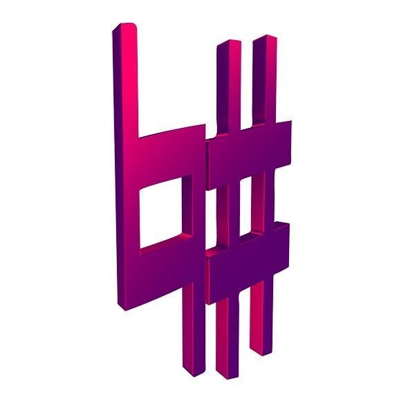 3D Musical Notes Symbols 55 pcs Low-poly 3D model_50