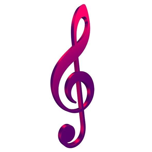 3D Musical Notes Symbols 55 pcs Low-poly 3D model_19