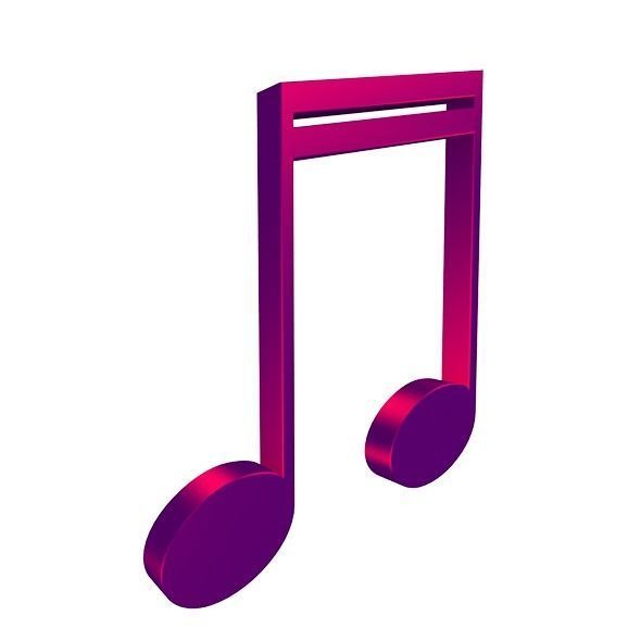 3D Musical Notes Symbols 55 pcs Low-poly 3D model_10