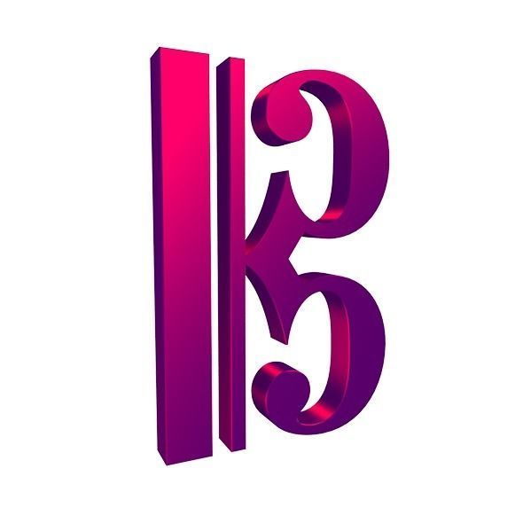 3D Musical Notes Symbols 55 pcs Low-poly 3D model_18