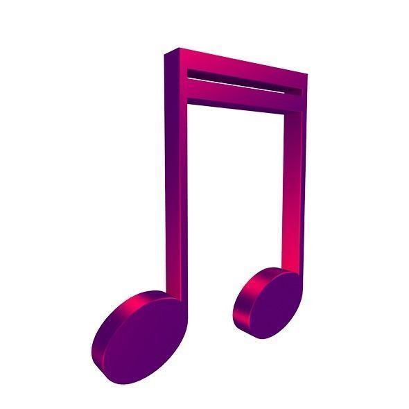 3D Musical Notes Symbols 55 pcs Low-poly 3D model_14