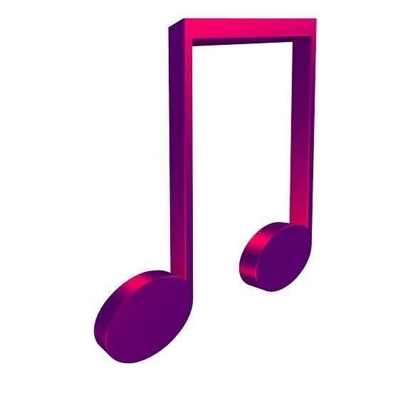 3D Musical Notes Symbols 55 pcs Low-poly 3D model_9