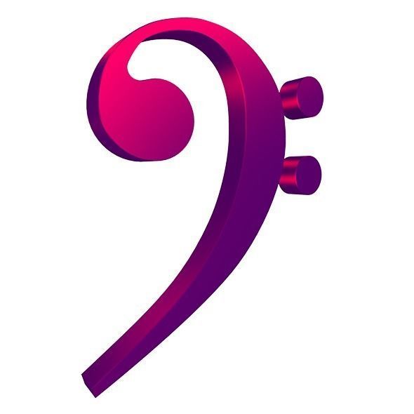 3D Musical Notes Symbols 55 pcs Low-poly 3D model_17