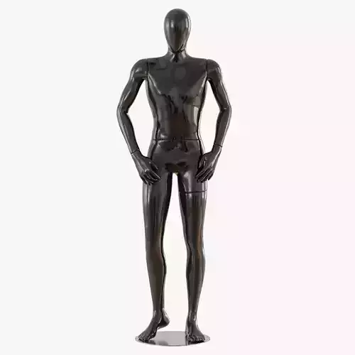 Faceless male mannequin 18 3D model