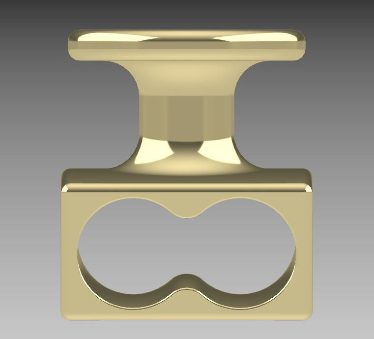 Leather bracelet lock 3D print model_2